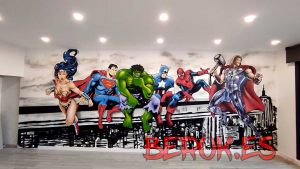 Graffit Wonder Woman Thor Superman Hulk Capitan America Spidermani  300x100000